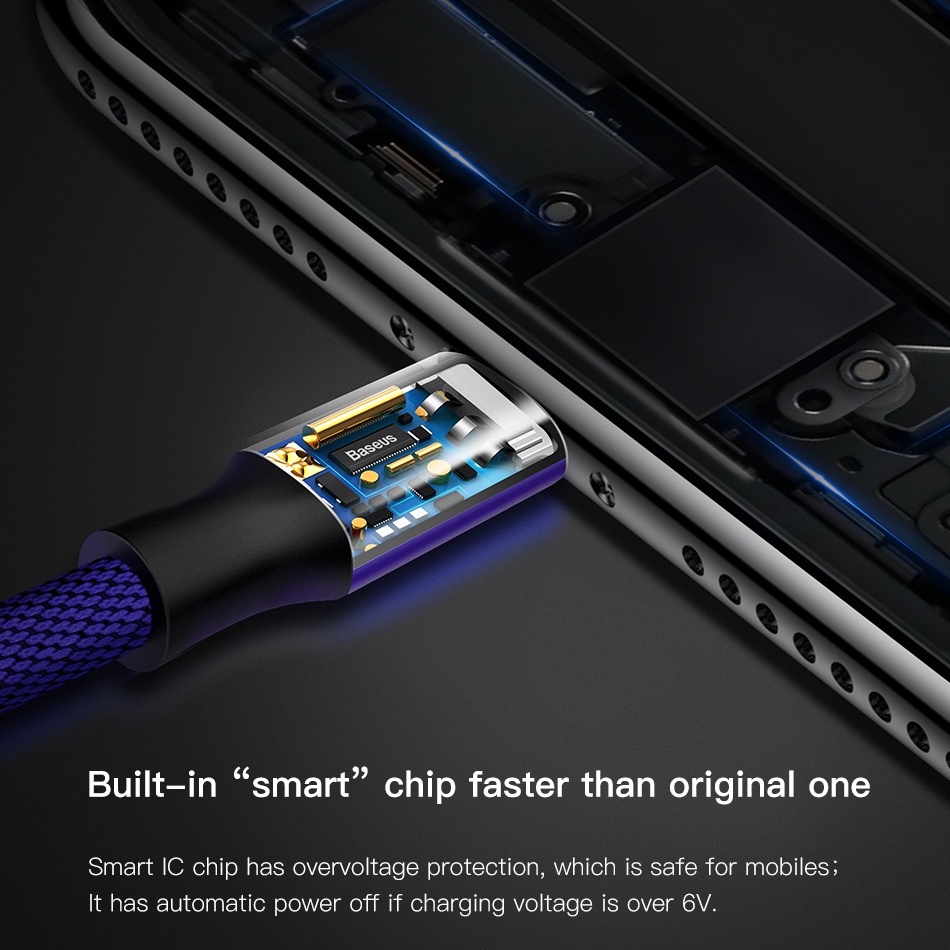 фото Зарядное устройство Baseus USB-кабель для зарядки iPhone, синий