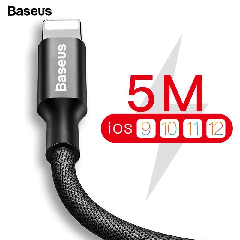 фото Зарядное устройство Baseus USB-кабель для зарядки iPhone, черный
