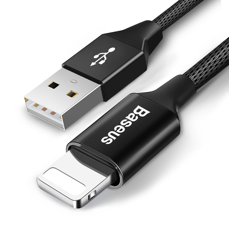 фото Зарядное устройство Baseus USB-кабель для зарядки iPhone, коричневый