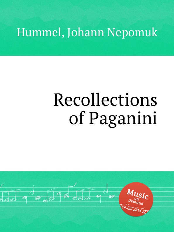 все цены на J.N. Hummel Recollections of Paganini онлайн