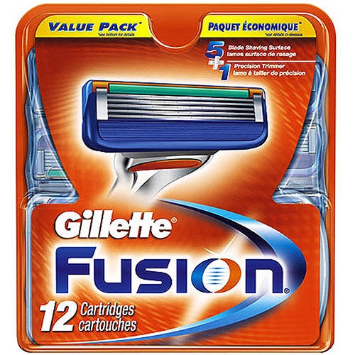 Сменные кассеты для бритв Gillette Сменные лезвия Fusion 12 шт