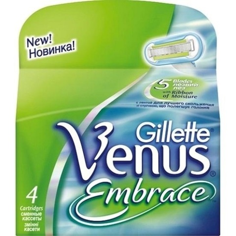 Сменные кассеты для бритв Gillette Сменные лезвия Venus Embrace 4 шт