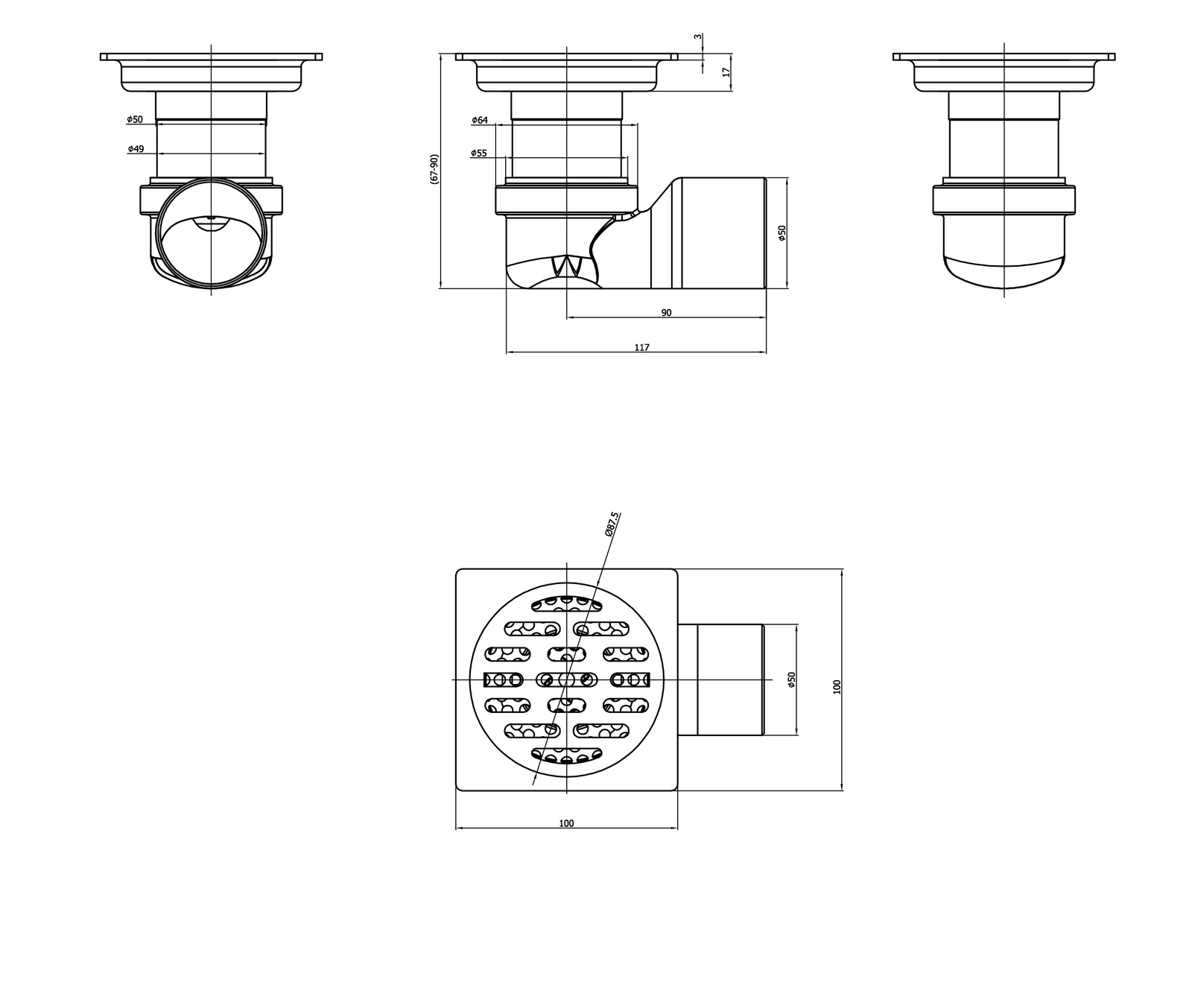 фото Душевой Трап с сухим затвором MAGdrain PC01-B