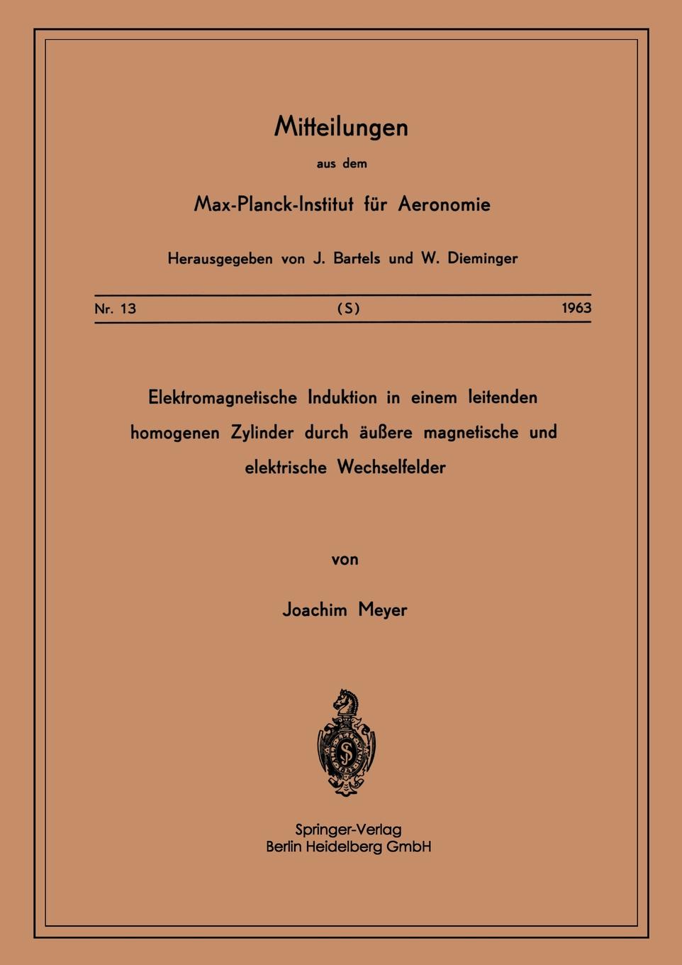 Elektromagnetische Induktion in einem Leitenden Homogenen Zylinder durch Aussere Magnetische und Elektrische Wechselfelder