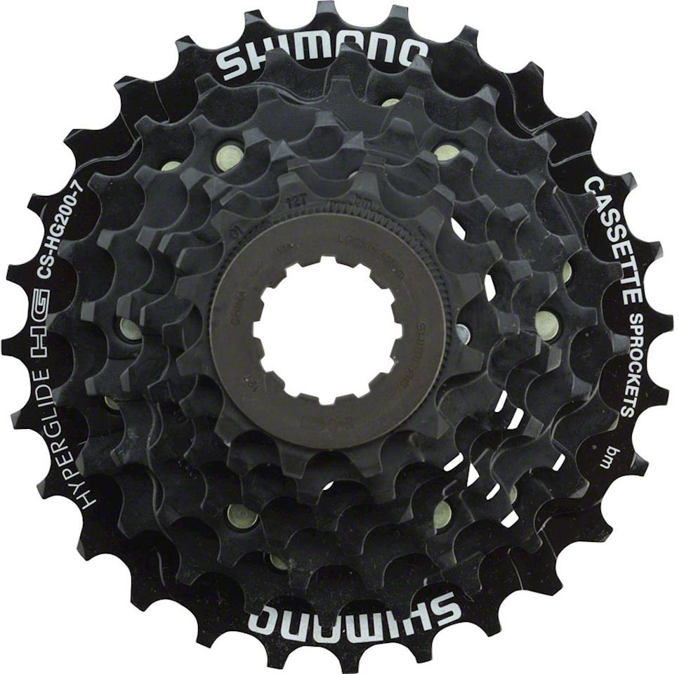 фото Кассета для велосипеда Shimano HG200, 7 скоростей, 12-28, ECSHG2007228T