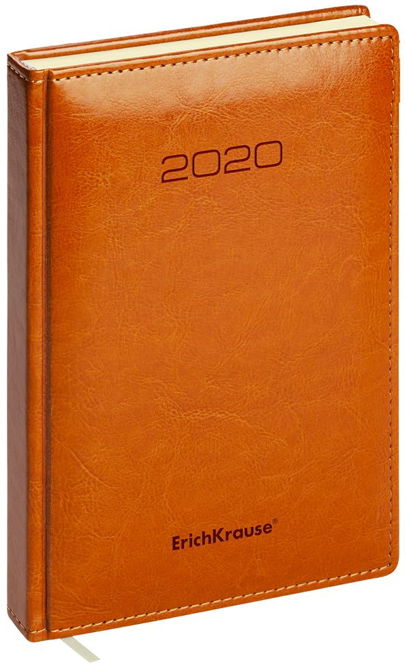 Ежедневник ErichKrause Nebraska, датированный на 2020 год, A5, 47892, коричневый, 168 листов Ежедневник ErichKrause Nebraska, датированный на 2020 год, A5, 47892, коричневый, 168 листов
