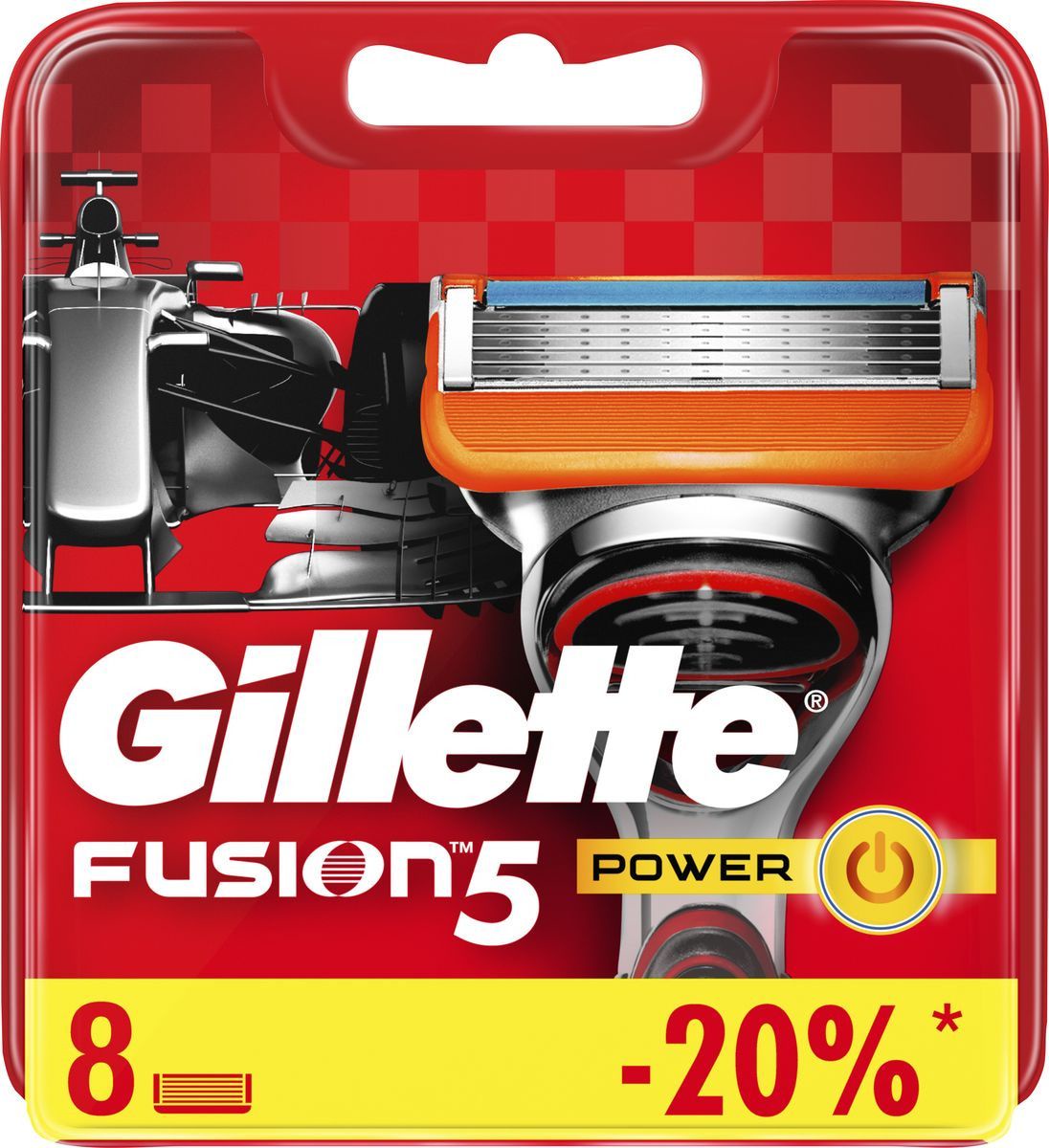 Сменные кассеты для бритв Gillette Fusion Power 8 шт Сменные лезвия