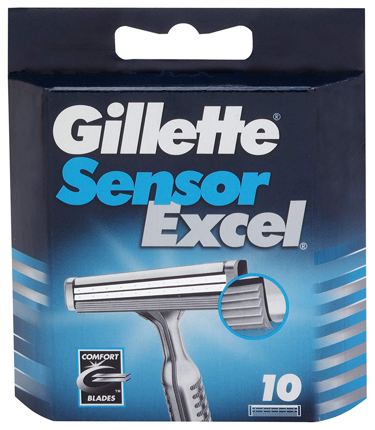 Сменные кассеты для бритв Gillette Sensor Excel for Men 10 шт Сменные лезвия