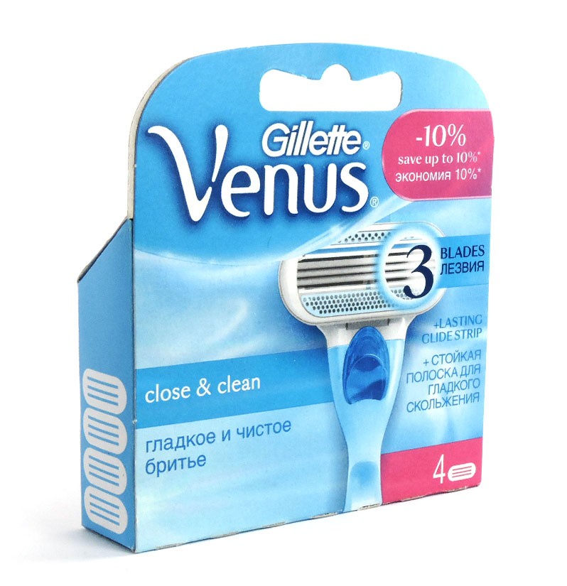 Сменные кассеты для бритв Gillette Venus 4 шт Сменные лезвия
