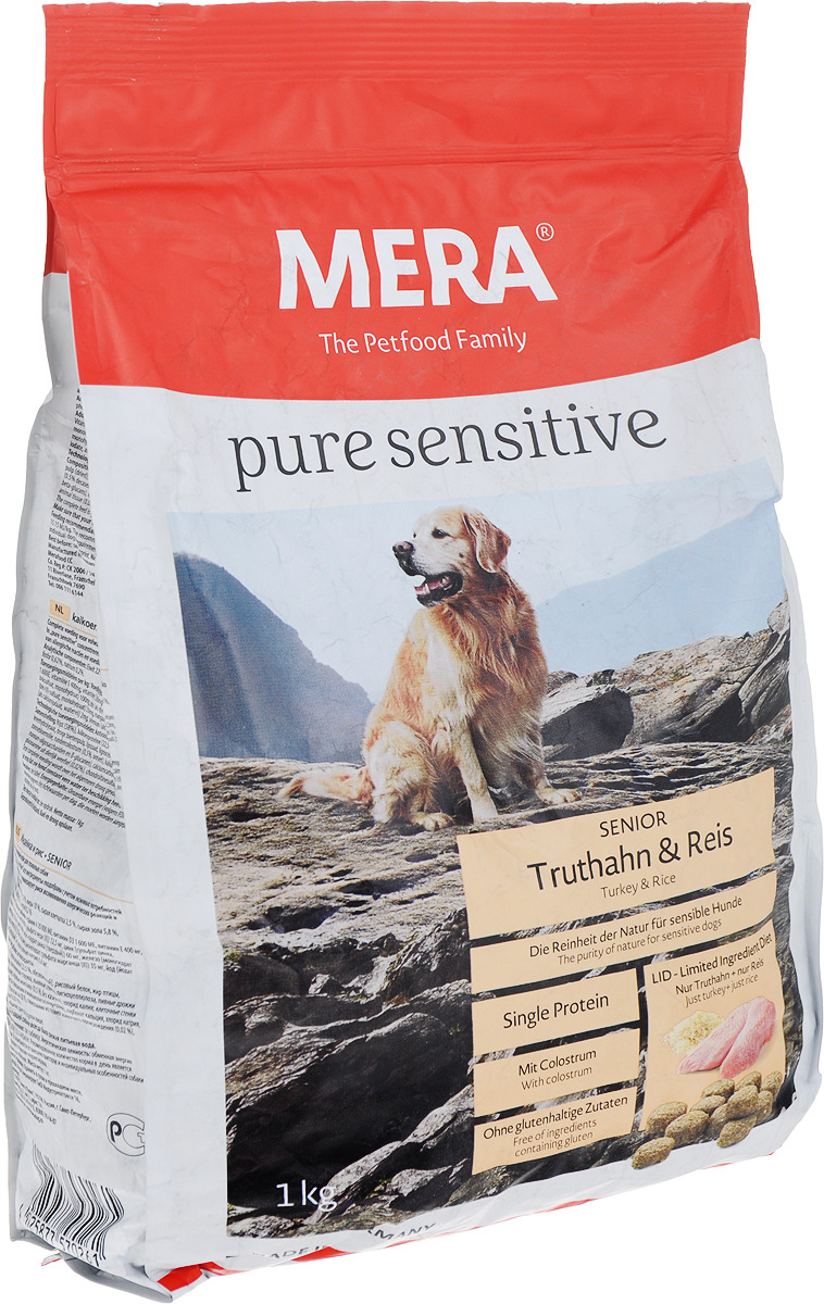 Можно собаке пюре. Сухой корм для пожилых собак Mera. Mera Pure sensitive Senior Truthahn&Reis. Сеньор сухой корм для собак. Сухой корм для собак с индейкой.