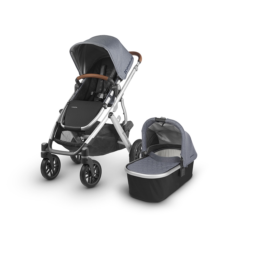 фото Uppababy Коляска 2 в1 Vista 2018 GREGORY (blue melange) голубой меланж