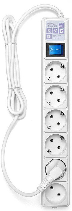 Сетевой фильтр POWERCUBE SPG(5+1)-16B-1,9М-WHITE - купить по выгодной ...