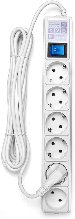 фото Сетевой фильтр Powercube SPG(5+1)-16B-5М-WHITE 6 розеток, 5 м, 435852, белый