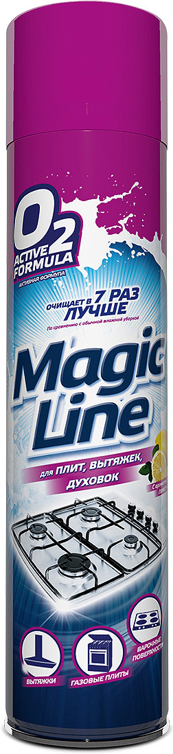 фото Чистящее средство для плит, вытяжек и духовых шкафов Magic Line O2 Aktive Formula, 650 мл
