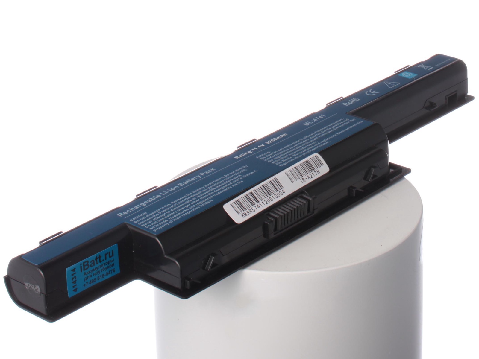 Аккумулятор для ноутбука iBatt для Acer Aspire 5750G-2313G32Mnkk, Aspire 7560G-8358G75Mnkk, Aspire V3-571G-53234G50Makk, TravelMate 8473T, Aspire 5755G-2674G75Mnks, Aspire E1-530, Aspire E1-571G-33124G50Mn