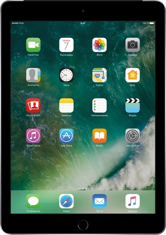 фото 9.7" Планшет Apple iPad Wi-Fi + Cellular (2017), 128 GB, серый космос