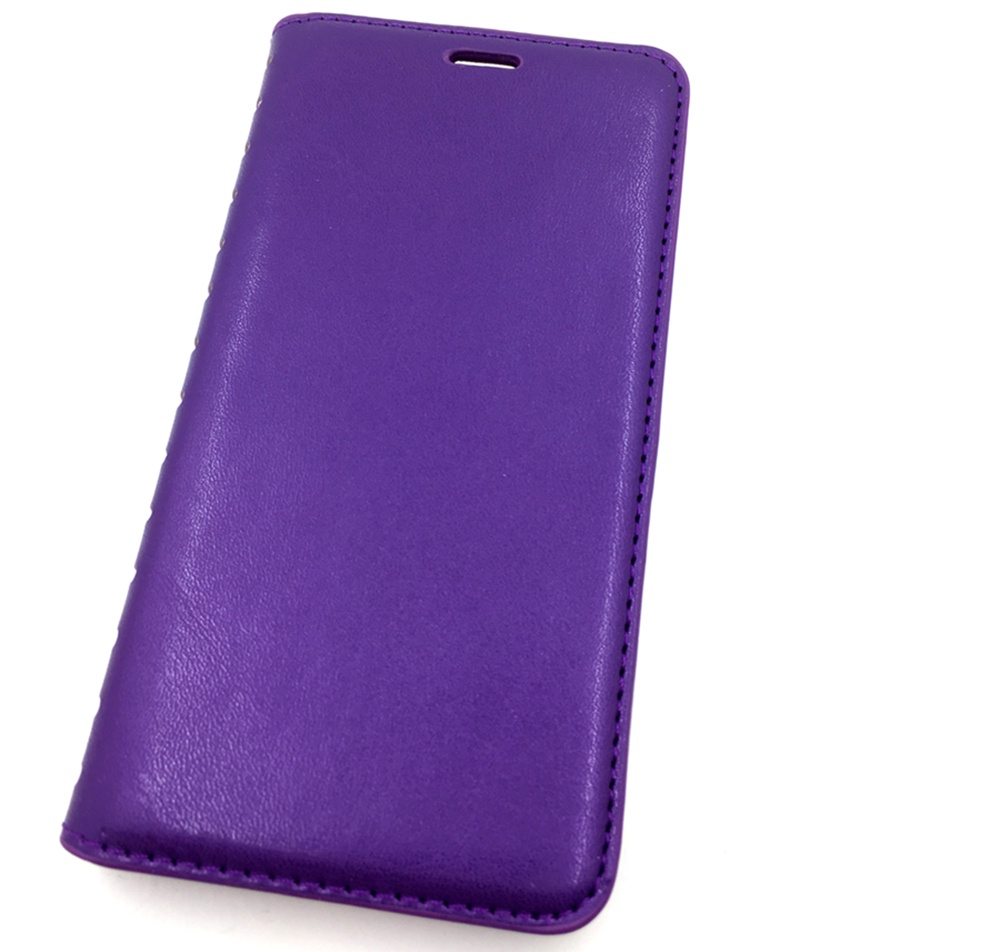 фото Lenovo K6 Чехол-книжка силиконовая с отделом ля карт QUINS Мобильная Мода, фиолетовый