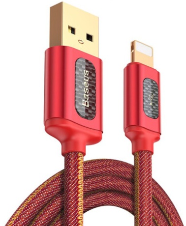 фото Кабель Baseus Cowboy Cable USB For iP 2.4A 1m, красный