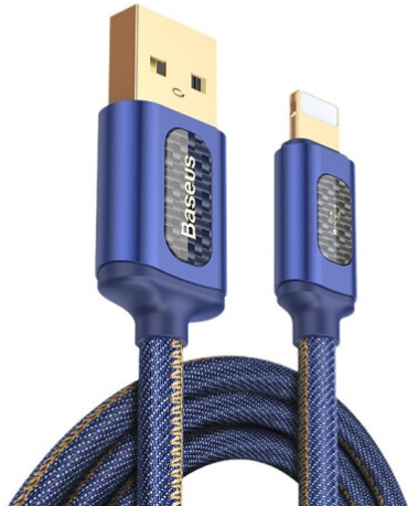 фото Кабель Baseus Cowboy Cable USB For iP 2.4A 1m, синий