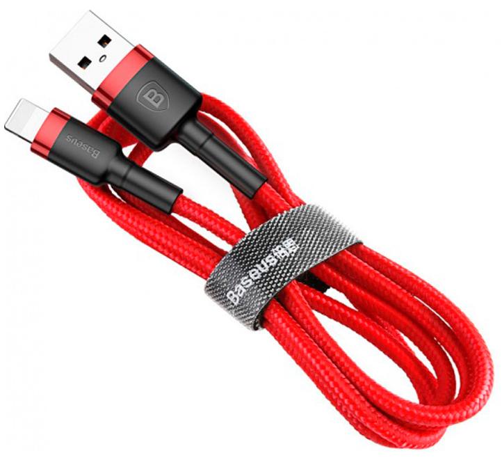 фото Кабель Baseus cafule Cable USB For lightning 2.4A 1m, красный