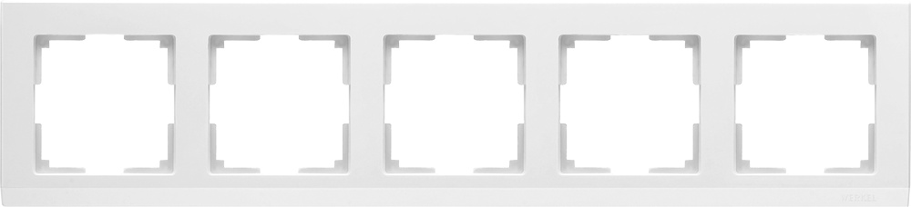 фото Рамка электроустановочная Werkel на 5 постов (белый) WL04-Frame-05-white, белый