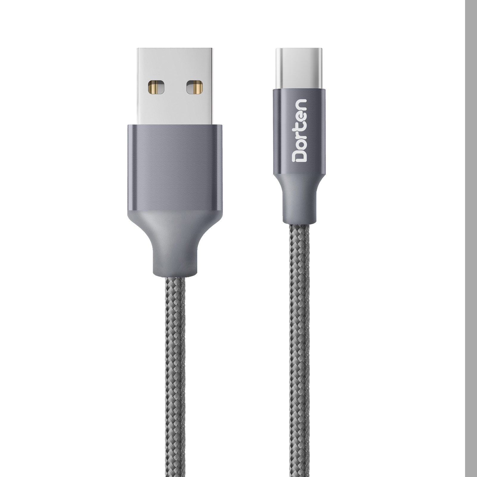 фото Кабель DORTEN USB-C to USB cable: Metallic Series 1.2 meter, темно-серый