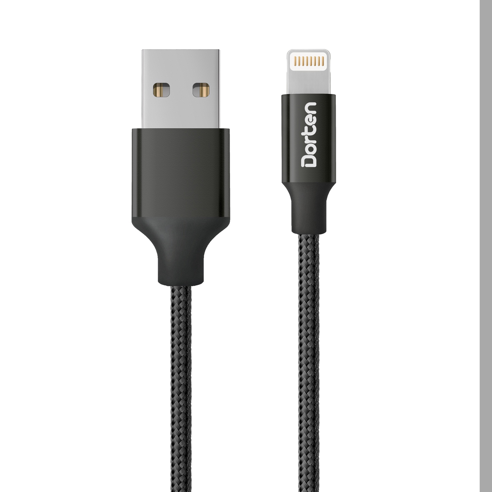 фото Кабель DORTEN Lightning to USB cable: Metallic Series 1.2 meter, черный