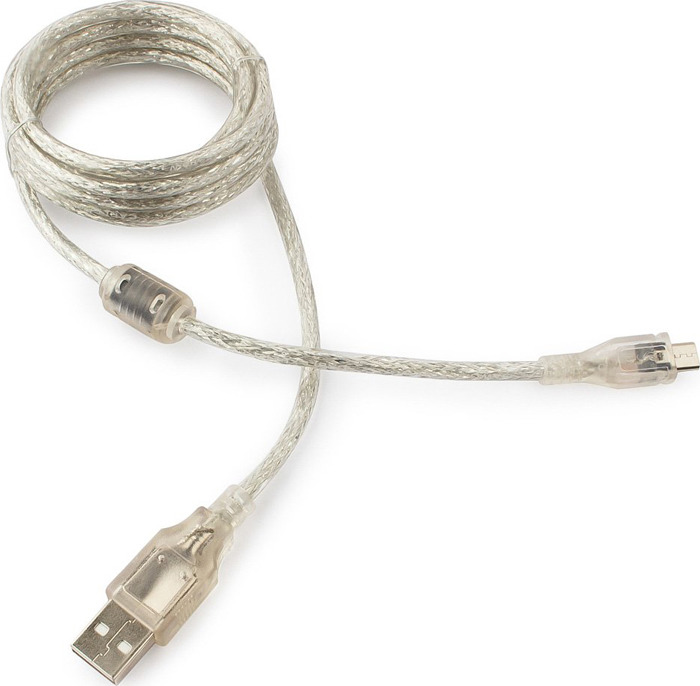 фото Кабель Cablexpert CCP-mUSB2-AMBM-6-TR USB 2.0 тип A разъем - USB 2.0 тип B разъем, прозрачный, 1,8 м