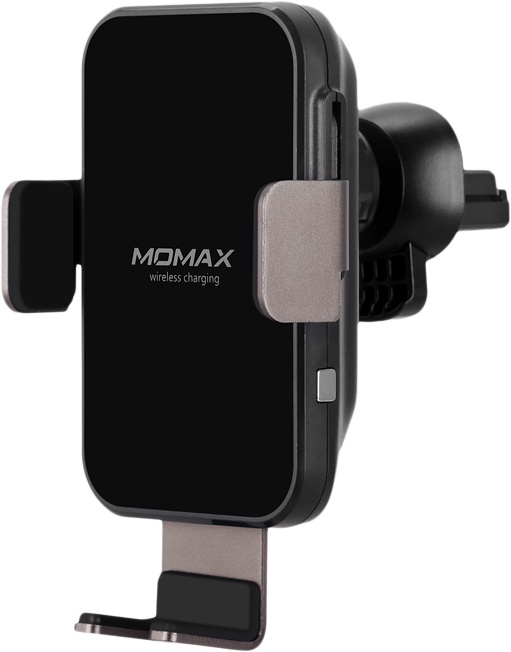 фото Автомобильный держатель Momax Q. Mount Smart Auto Clamping Wireless Charging Car Mount, черный