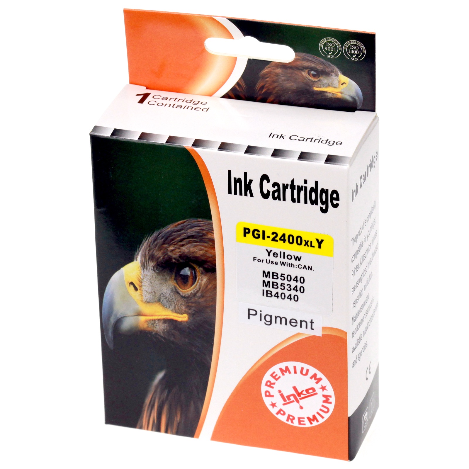 Картридж INKO Canon PGI-2400Y MAXIFY MB5040, MB5140, MB5340, MB5440, iB4040, iB4140 желтый Картридж INKO Canon PGI-2400Y MAXIFY MB5040, MB5140, MB5340, MB5440, iB4040, iB4140 желтый