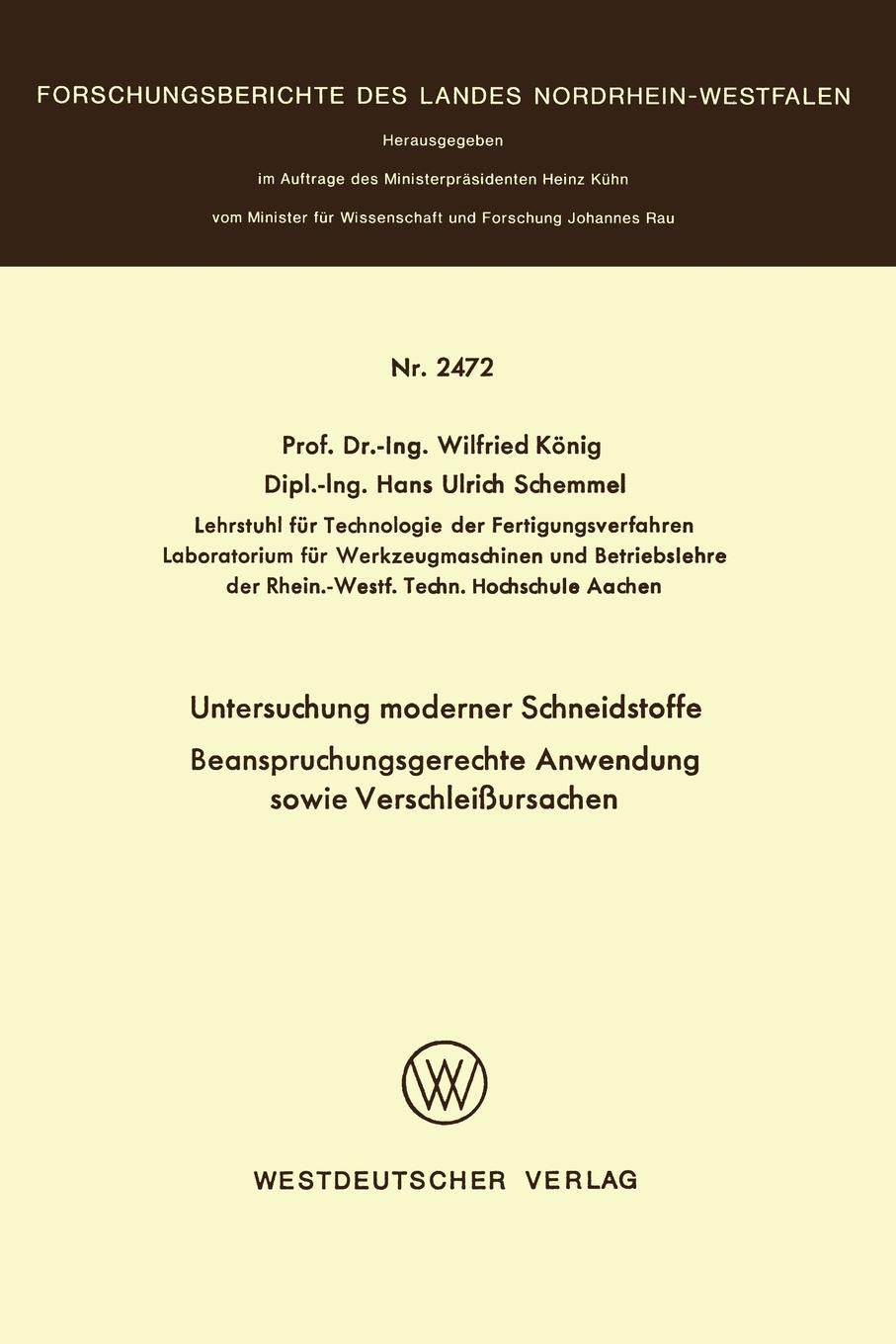 Untersuchung Moderner Schneidstoffe Beanspruchungsgerechte Anwendung Sowie Verschleissursachen