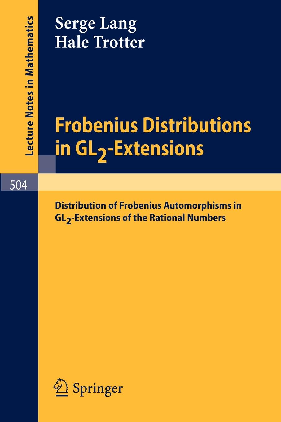 Frobenius Distributions in GL2-Extensions. Distribution of Frobenius Automorphisms in GL2-Extensions of the Rational Numbers