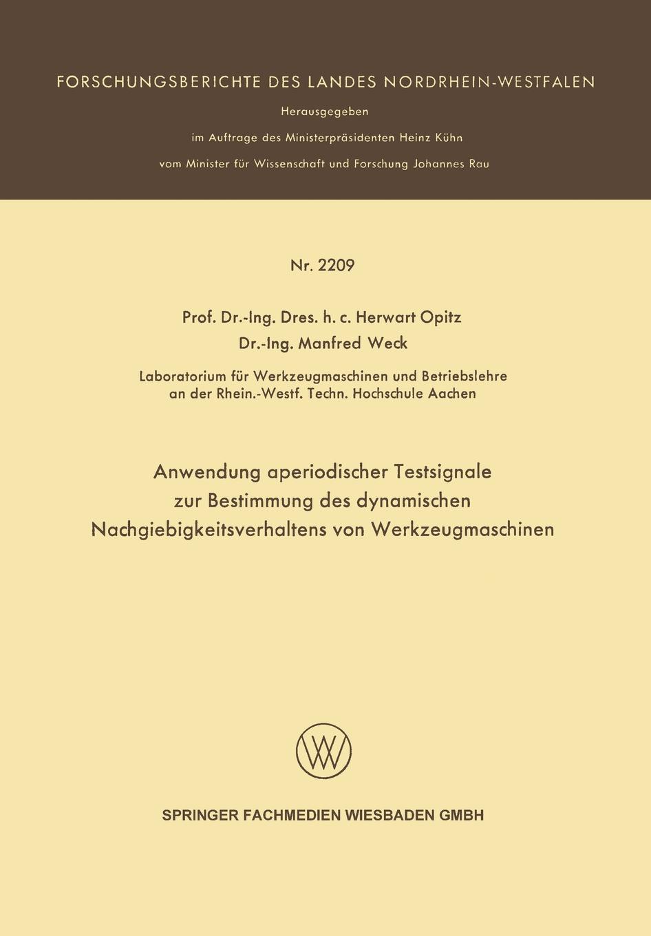 Anwendung Aperiodischer Testsignale Zur Bestimmung Des Dynamischen Nachgiebigkeitsverhaltens Von Werkzeugmaschinen