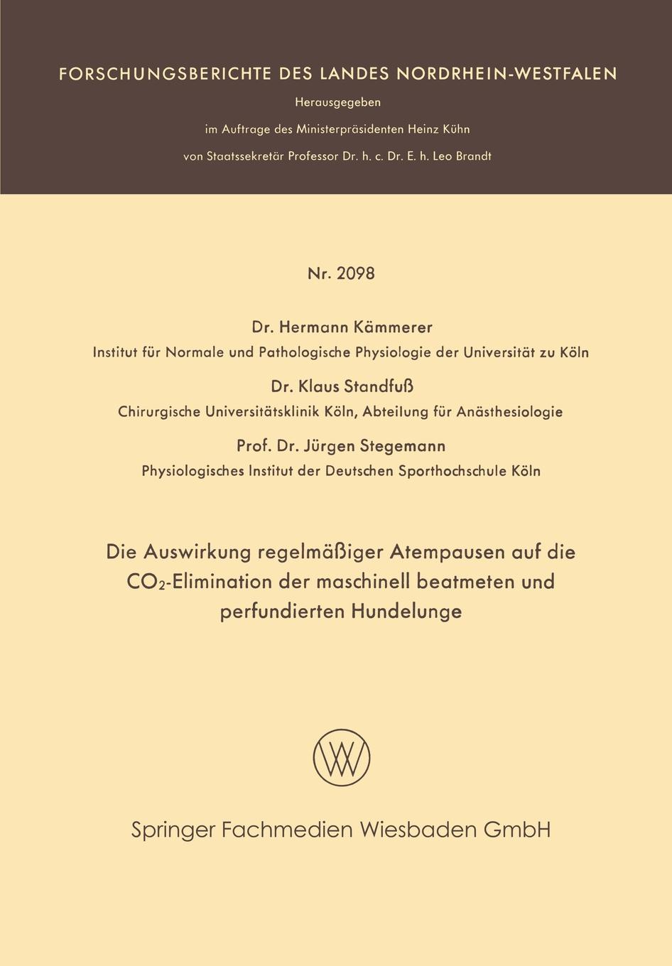 Die Auswirkung Regelmassiger Atempausen Auf Die Co2-Elimination Der Maschinell Beatmeten Und Perfundierten Hundelunge