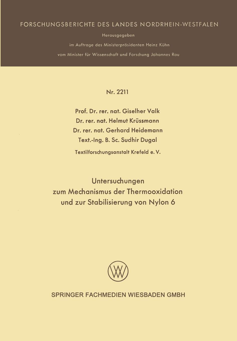 Untersuchungen Zum Mechanismus Der Thermooxidation Und Zur Stabilisierung Von Nylon 6