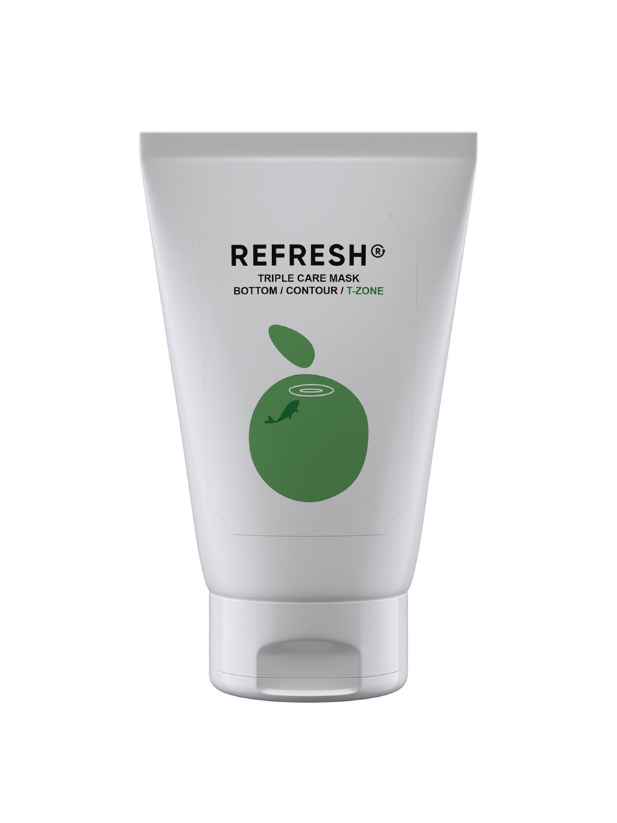 Refresh mask. Refresh зеленая детокс маска для т- зоны Triple Care Mask t-Zone. [Refresh] маска для лица очищение.нижняя часть лица Triple Care Mask bottom, 50 мл. Refresh Triple Care Mask Contour. Маска для лица детокс 50 мл.