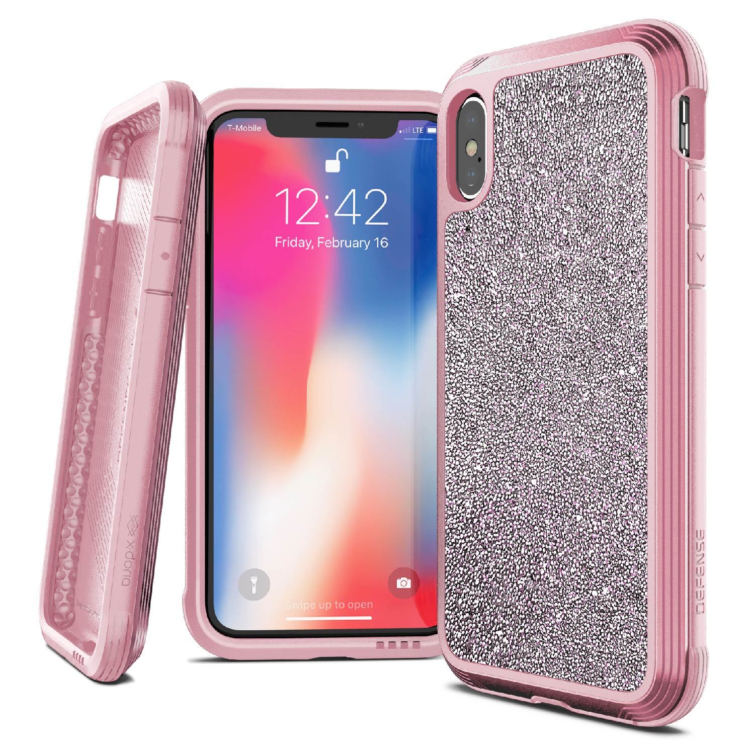 фото Чехол Defense Lux Pink Glitter для iPhone Xs / X X-doria