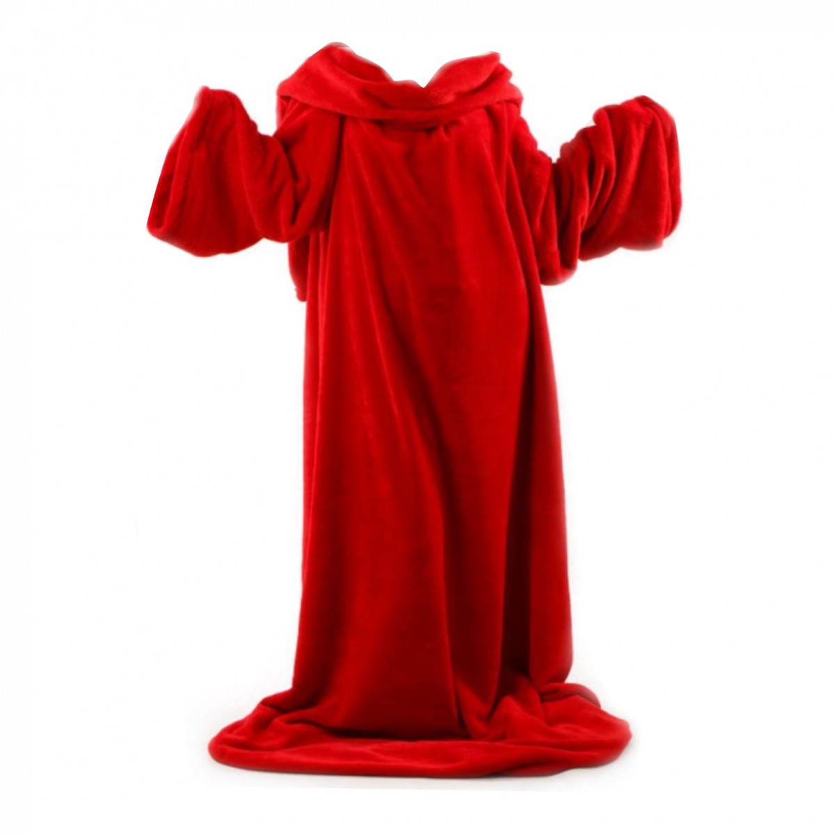 фото Плед с рукавами Migliores Одеяло-плед с рукавами, красный