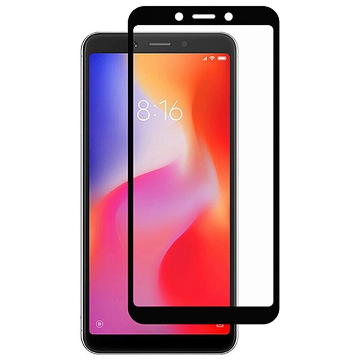 фото Защитное стекло Premium на весь экран для Xiaomi Redmi 6 / Redmi 6A черного цвета