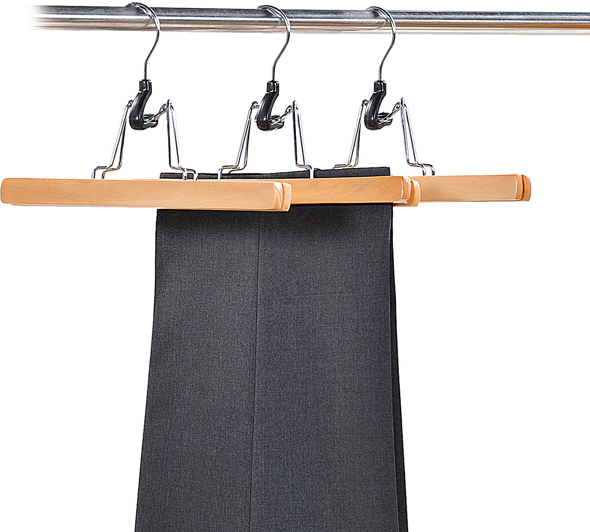 фото Набор вешалок для брюк Kesper, 6725-3, светло-коричневый, 3 шт