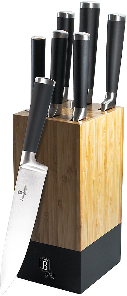 фото Набор кухонных ножей Berlinger Haus Black Royal Line, на подставке, 2424-ВН, черный, 7 предметов