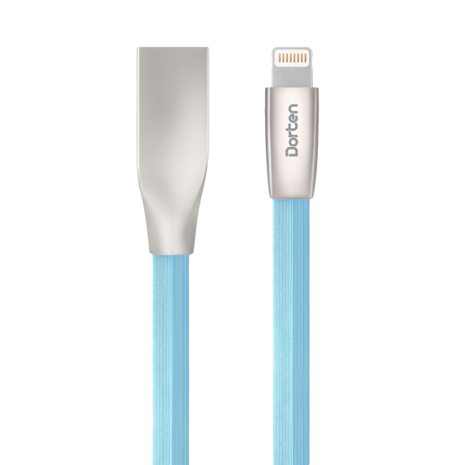 фото Кабель DORTEN Lightning to USB cable: Zinc Shell Series 1 meter, голубой