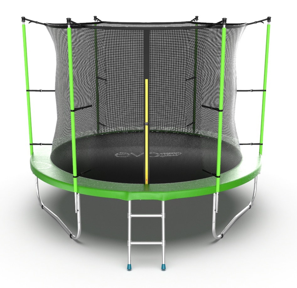 Батут с внутренней сеткой и лестницей, EVO JUMP Internal 10ft (Green)
