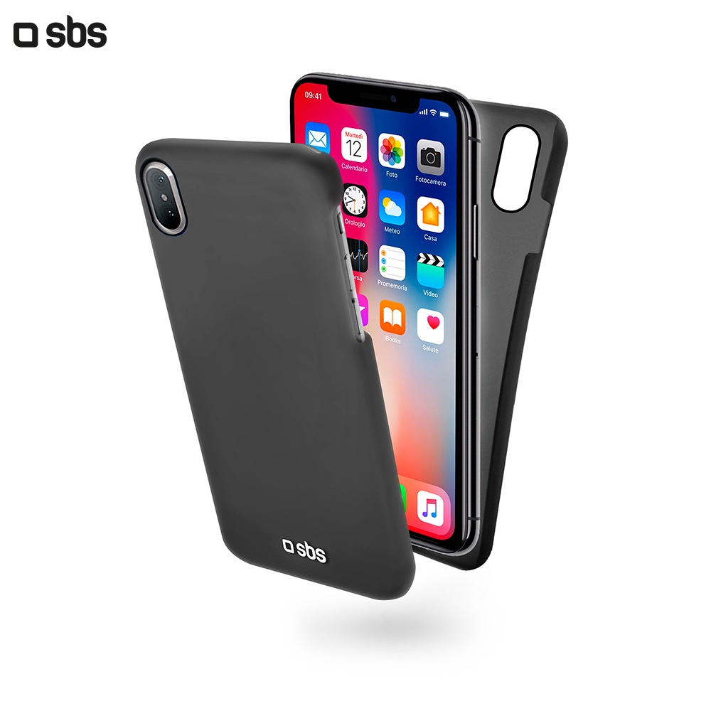 фото Чехол пластиковый Color Feel для iPhone X/Xs, черный, SBS