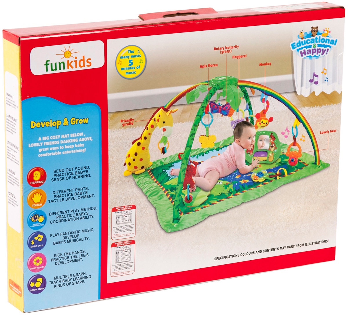 фото Funkids / Коврик развивающий с игрушками "Delux Play Gym" арт. CC9657