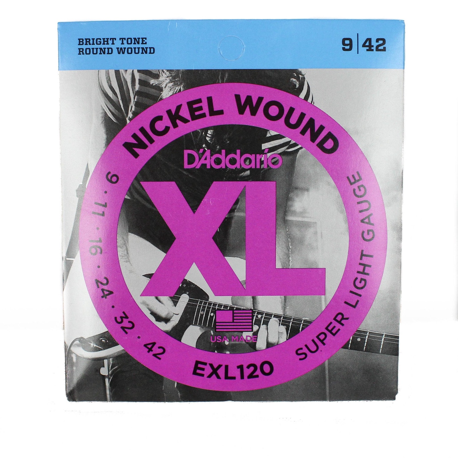 D'Addario EXL120 NICKEL WOUND SUPER LIGHT 9-42 струны для электрогитары