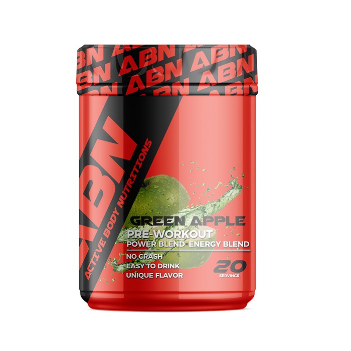 фото Предтренировочный комплекс ABN GREEN APPLE PRE-WORKOUT, 450g