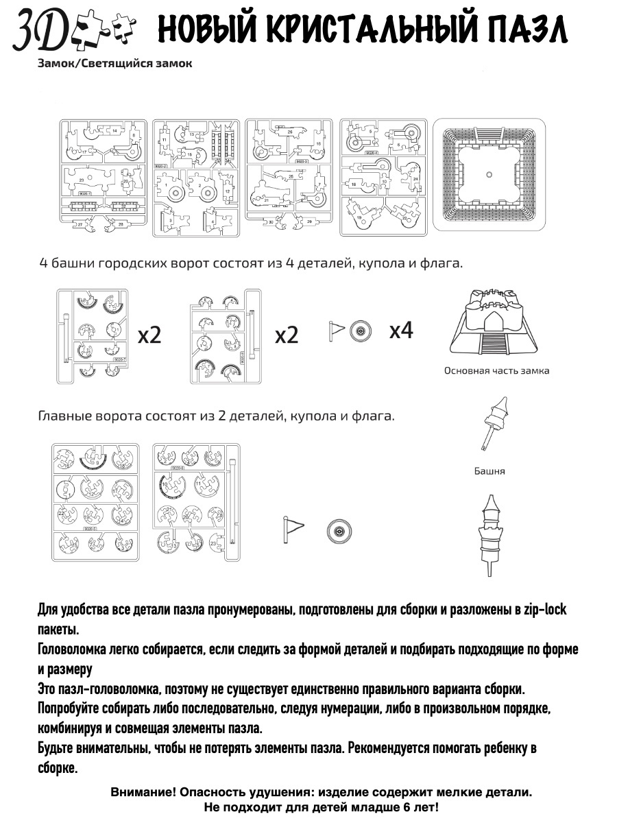 фото 3D Пазл "Замок" Educational line