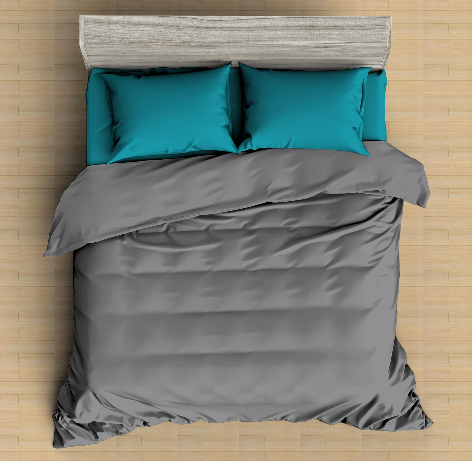 фото Комплект постельного белья Amore Mio Макосатин Sergei, 9564, серый, 2-спальный, наволочки 70x70