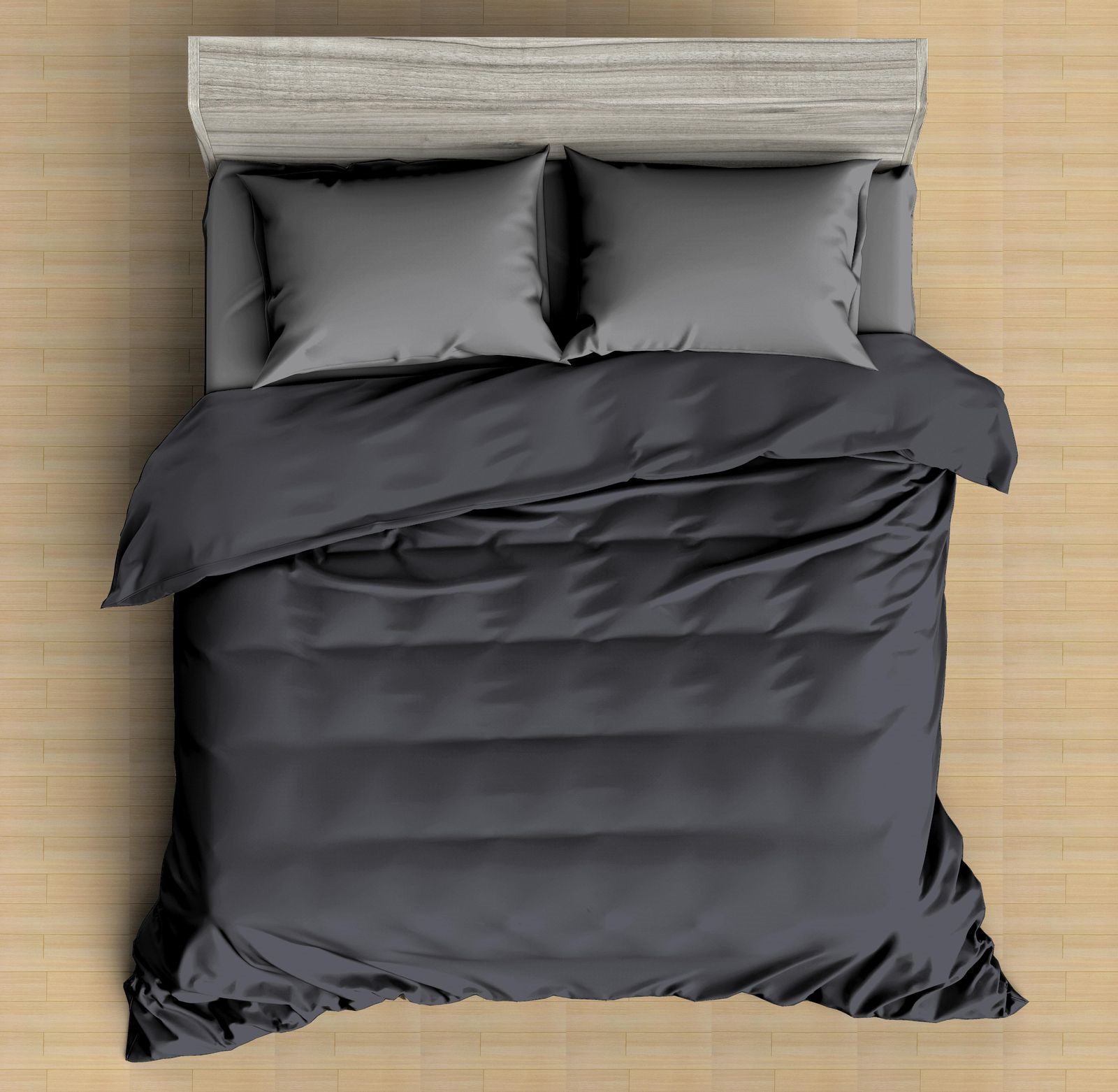 фото Комплект постельного белья Amore Mio Макосатин Kirill, 9566, черный, евро, наволочки 70x70